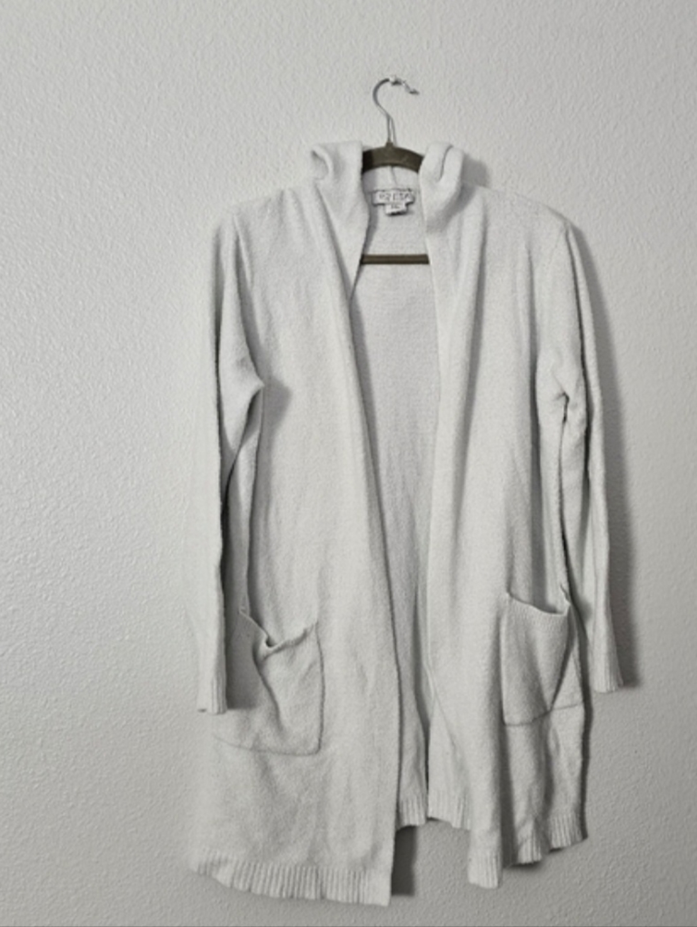 Cozy Open-Front Hooded Cardigan Sweater - Sz M